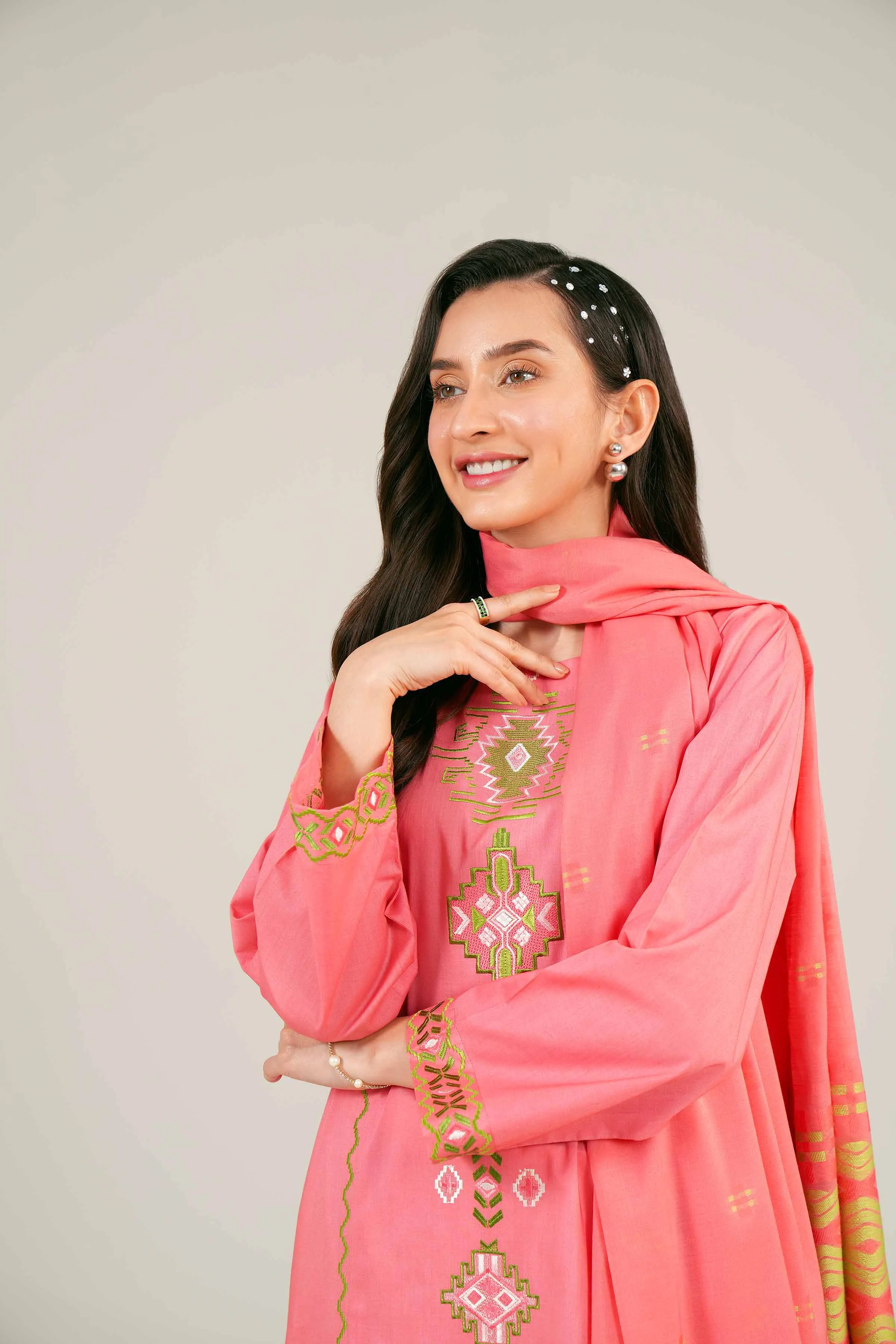 2 Piece - Embroidered Suit - PE24-100