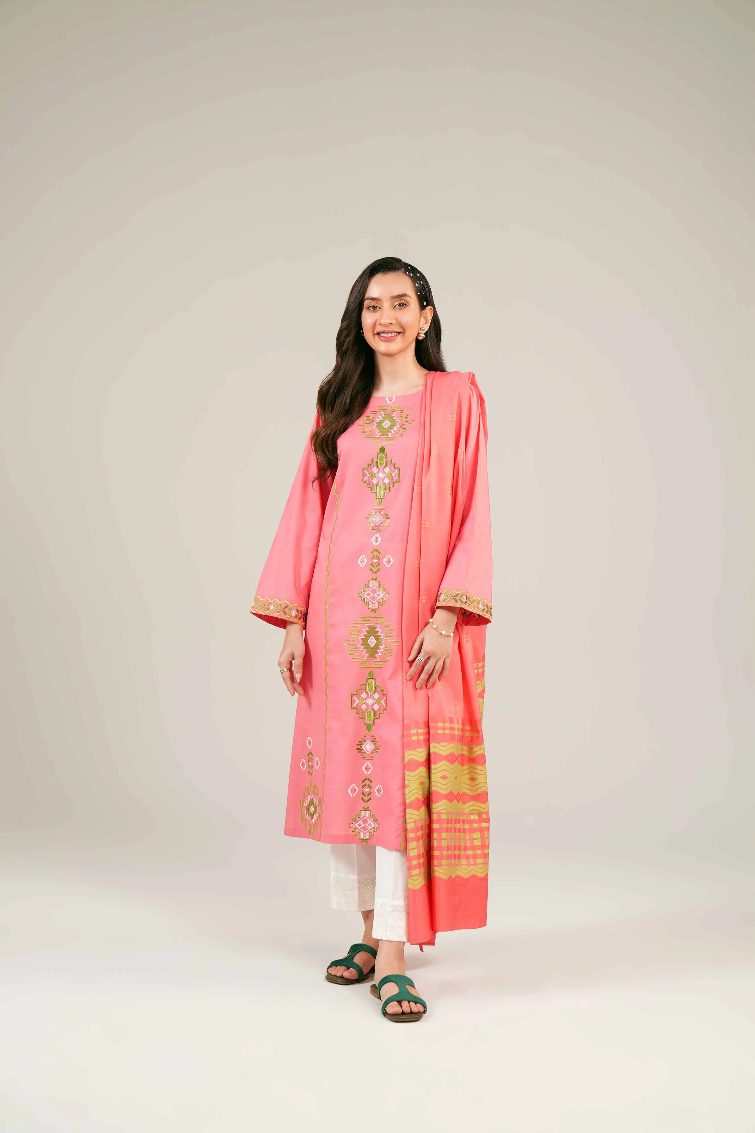 2 Piece - Embroidered Suit - PE24-100