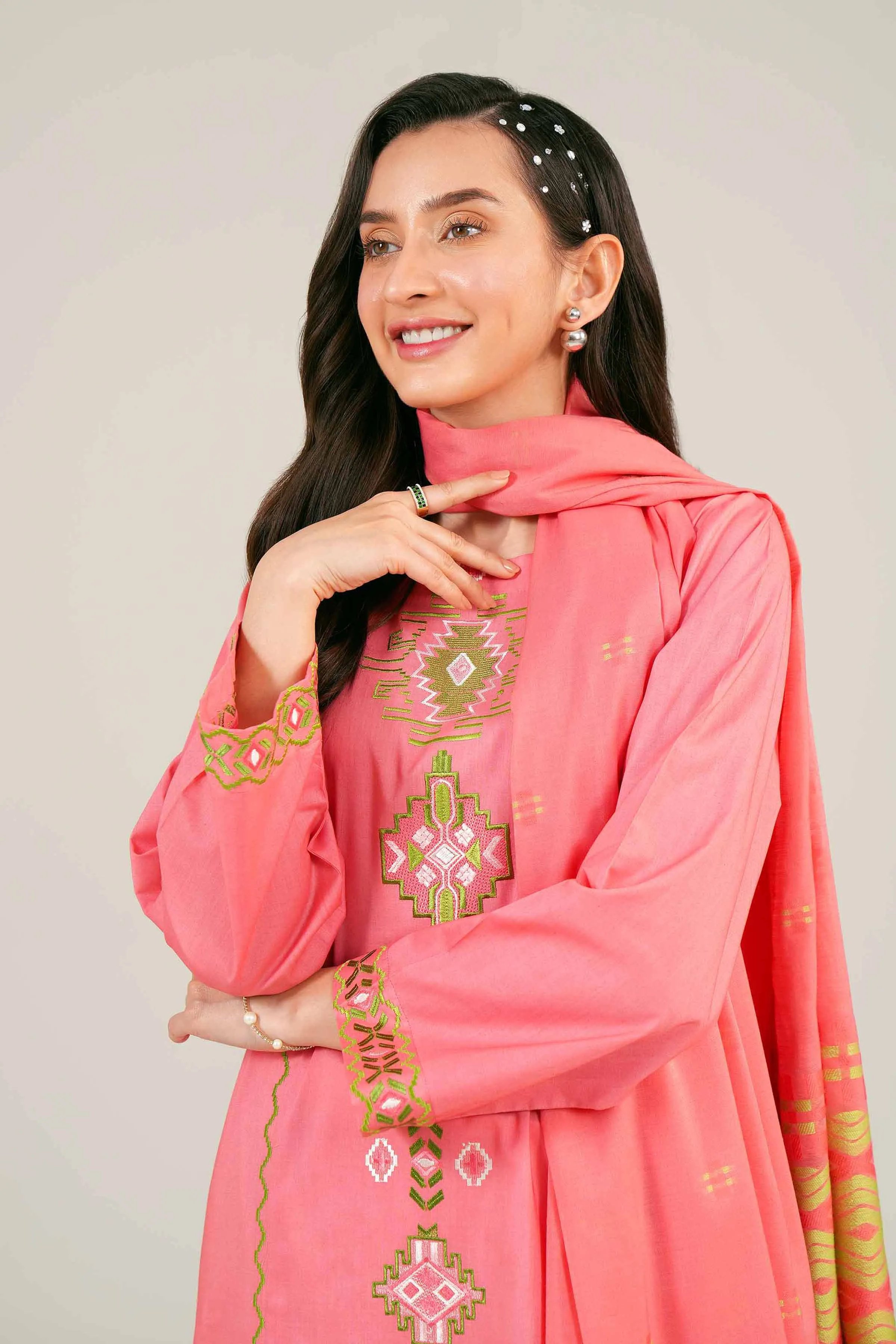 2 Piece - Embroidered Suit - PE24-100