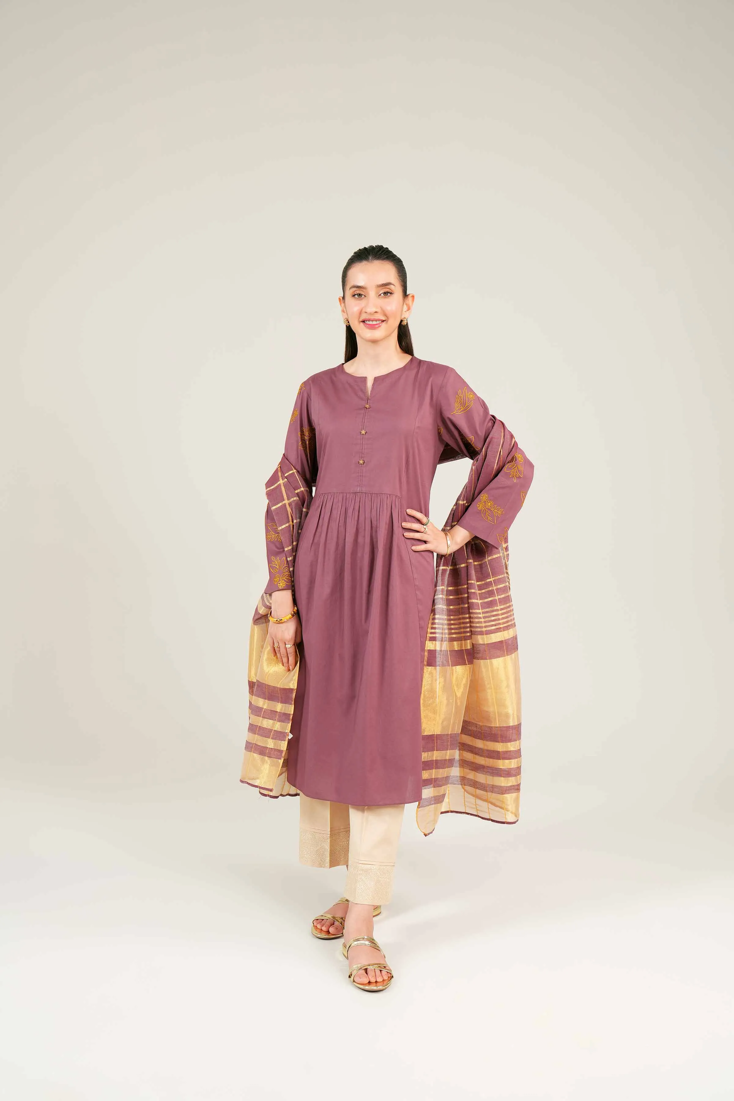 2 Piece - Embroidered Suit - PE24-83