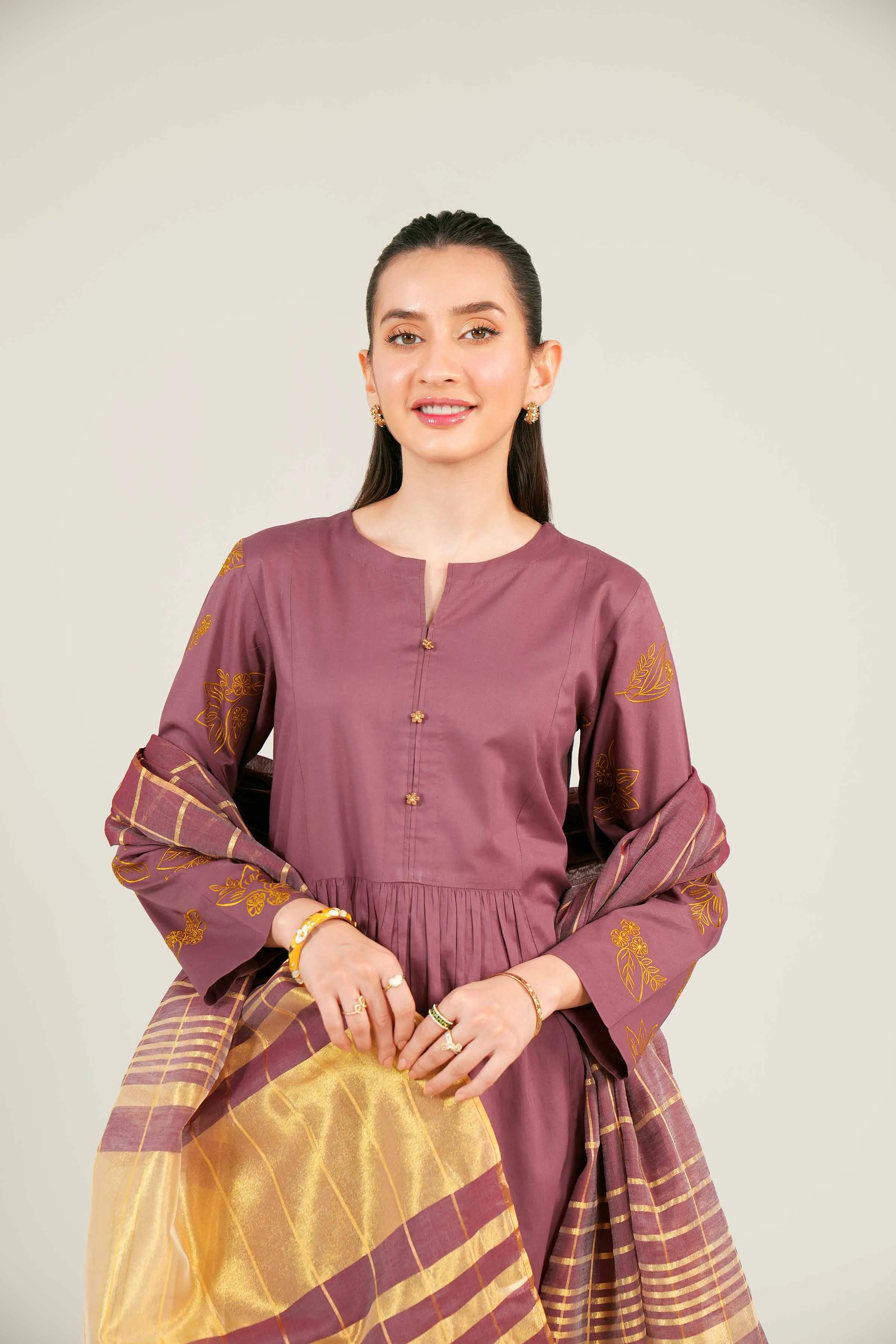 2 Piece - Embroidered Suit - PE24-83