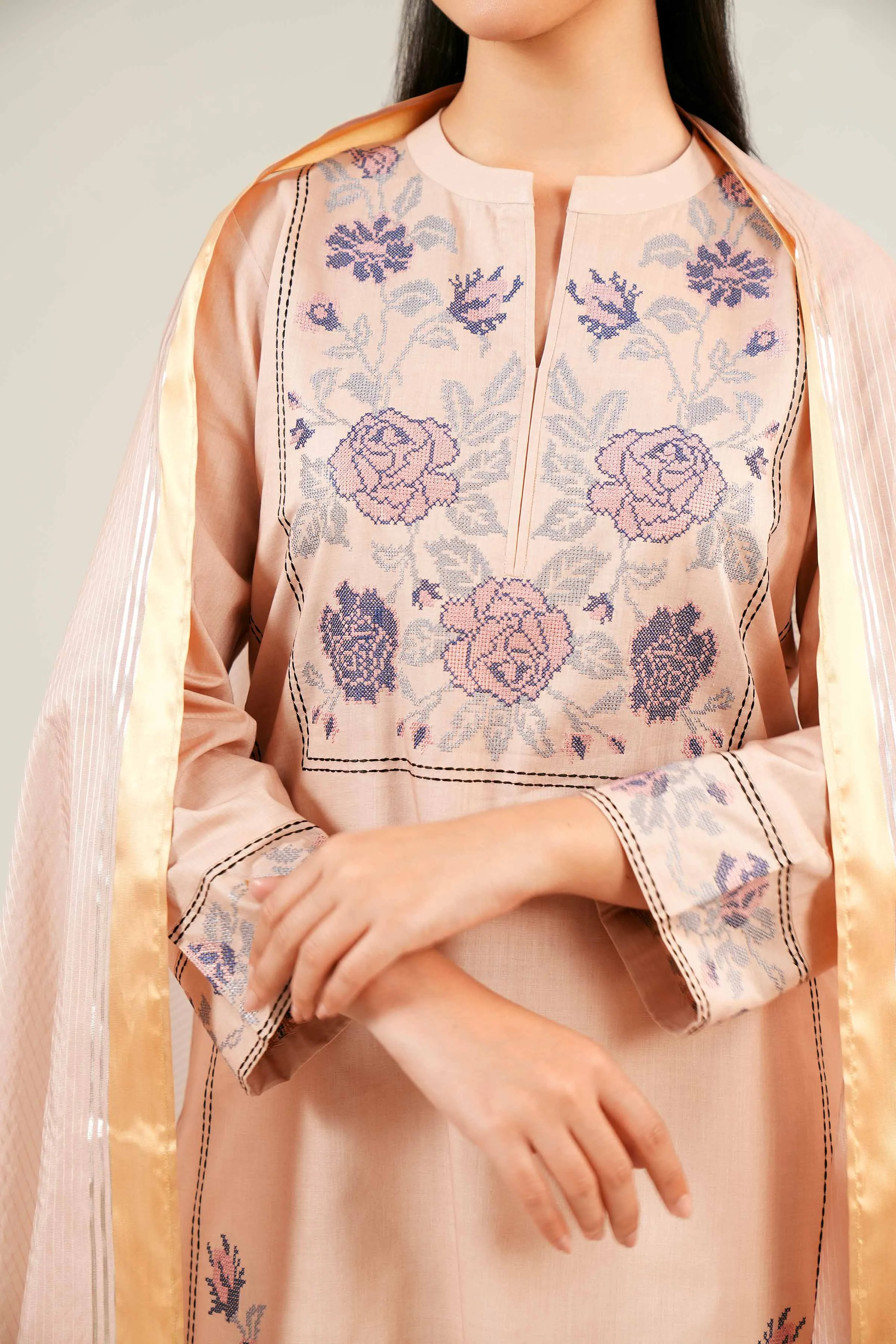 2 Piece - Embroidered Suit - PE24-96
