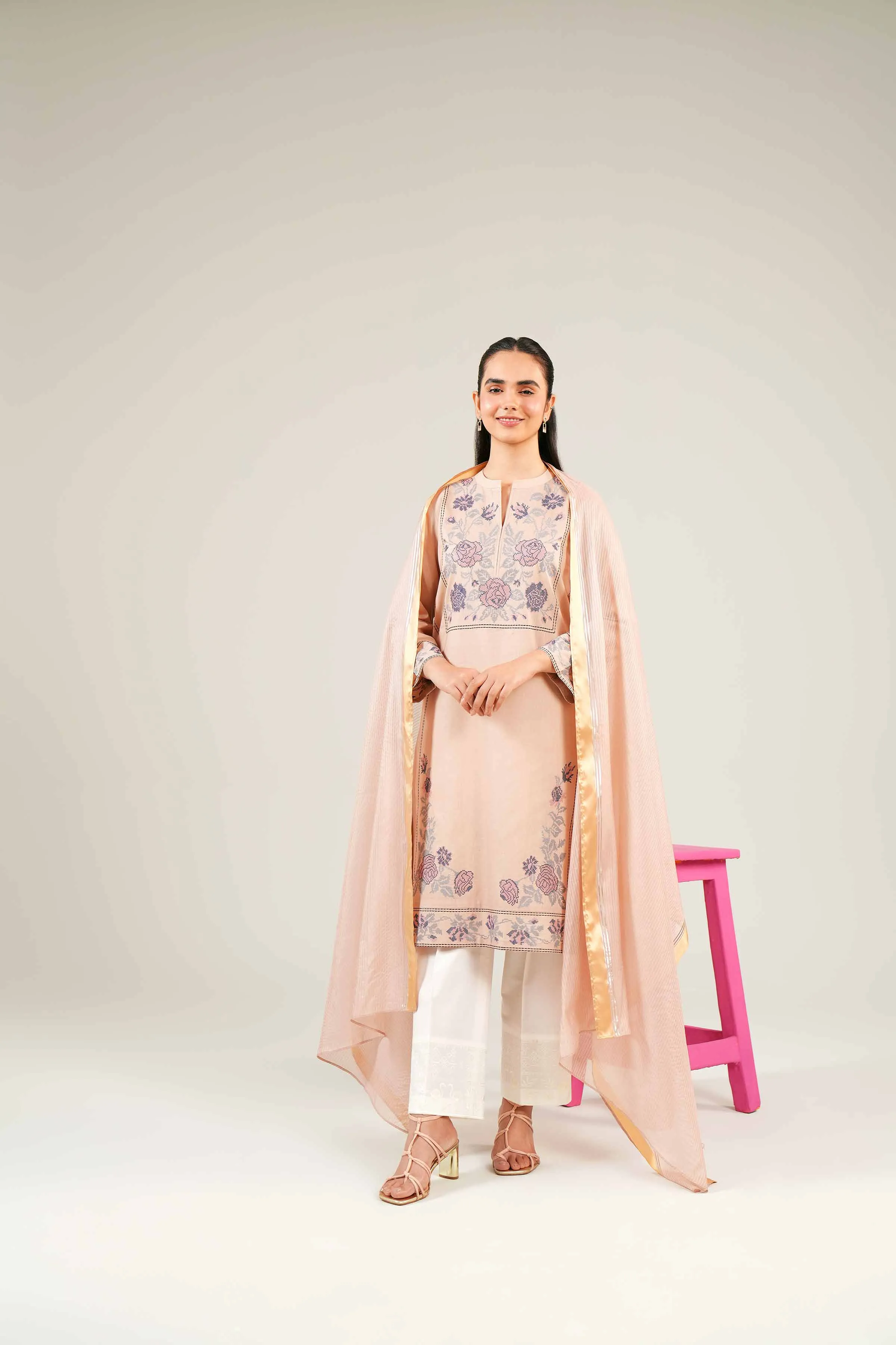 2 Piece - Embroidered Suit - PE24-96