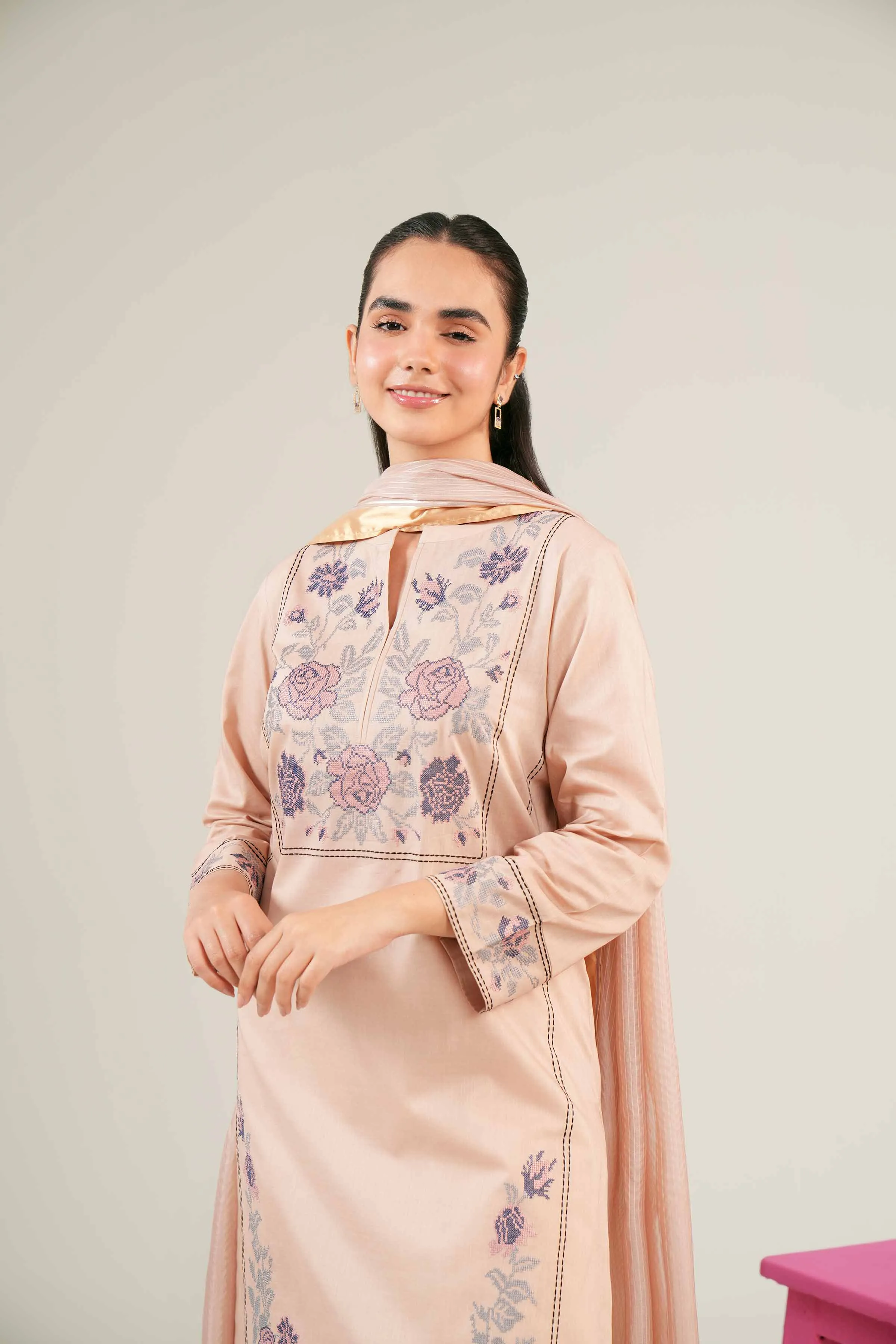 2 Piece - Embroidered Suit - PE24-96