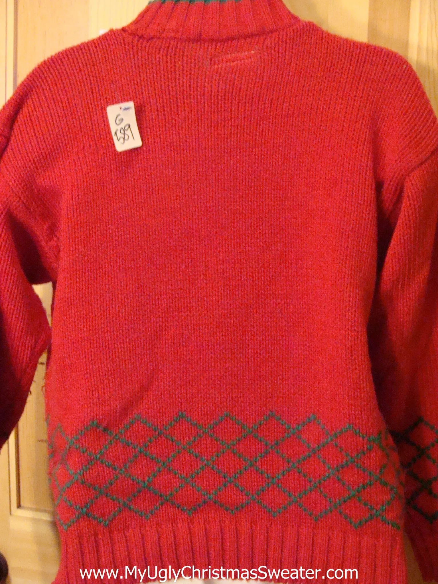 80s Retro Red Light Up Christmas Sweater
