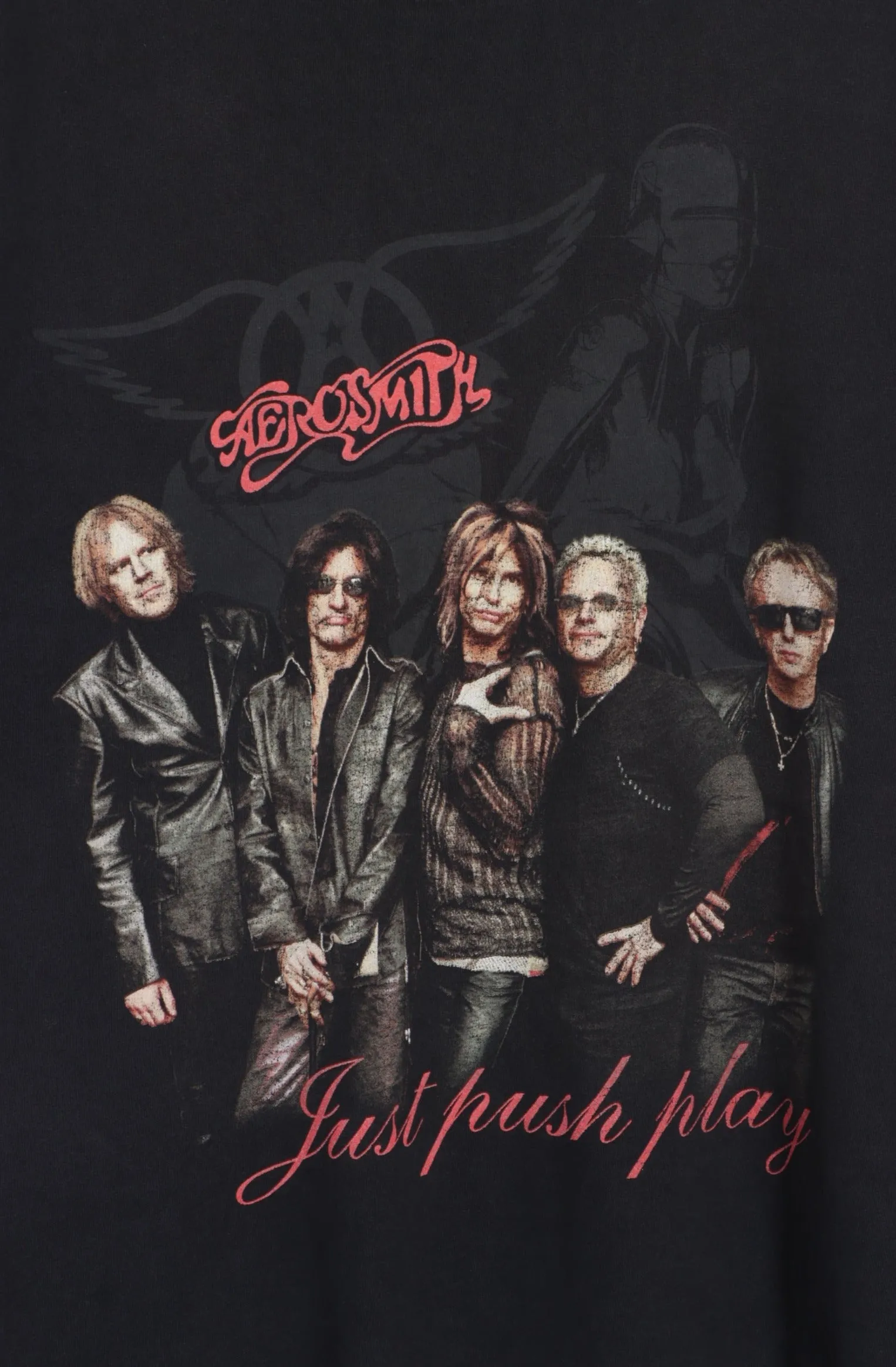 Aerosmith "Just Push Play" 2001 World Tour Front Back T-Shirt (XL)