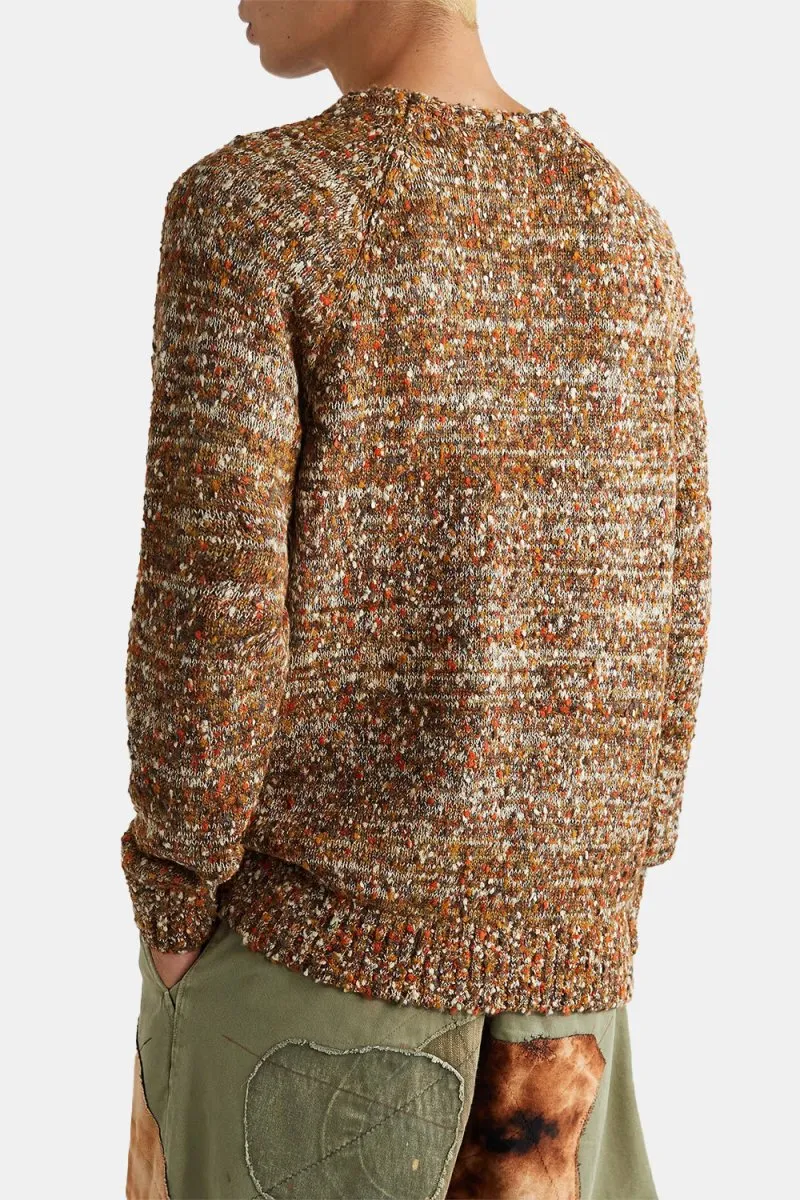 Anonymous Ism Slub Crew Neck Knit (Orange)