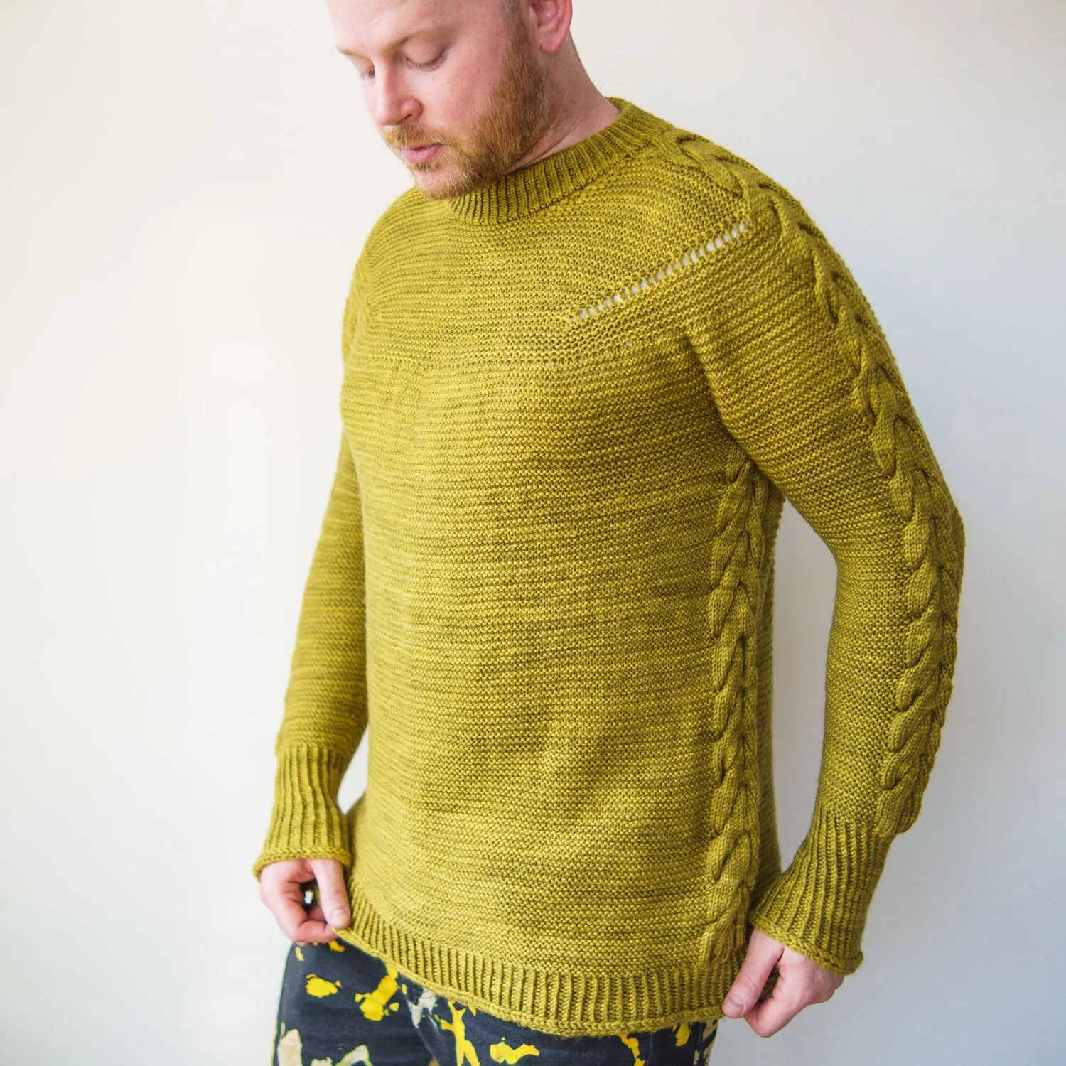 ANTLER SLEEVE SWEATER - TANGERINE