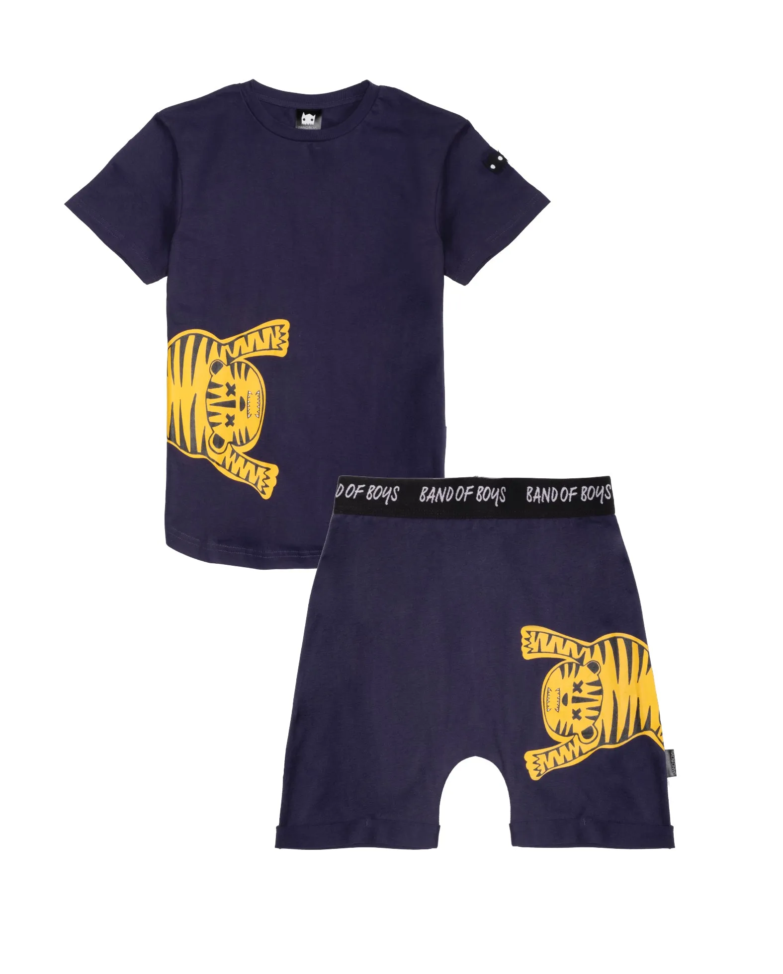 band of boys orange tiger pj set