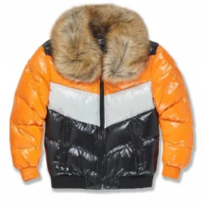 Blocked Puffer Jacket(Total Orange) - JC91548BTORNG