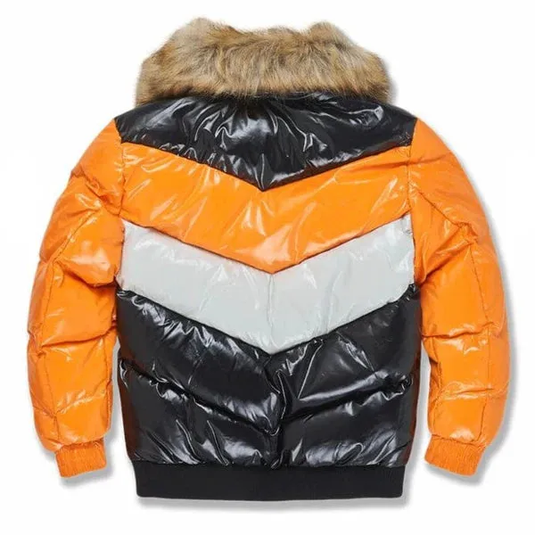Blocked Puffer Jacket(Total Orange) - JC91548BTORNG
