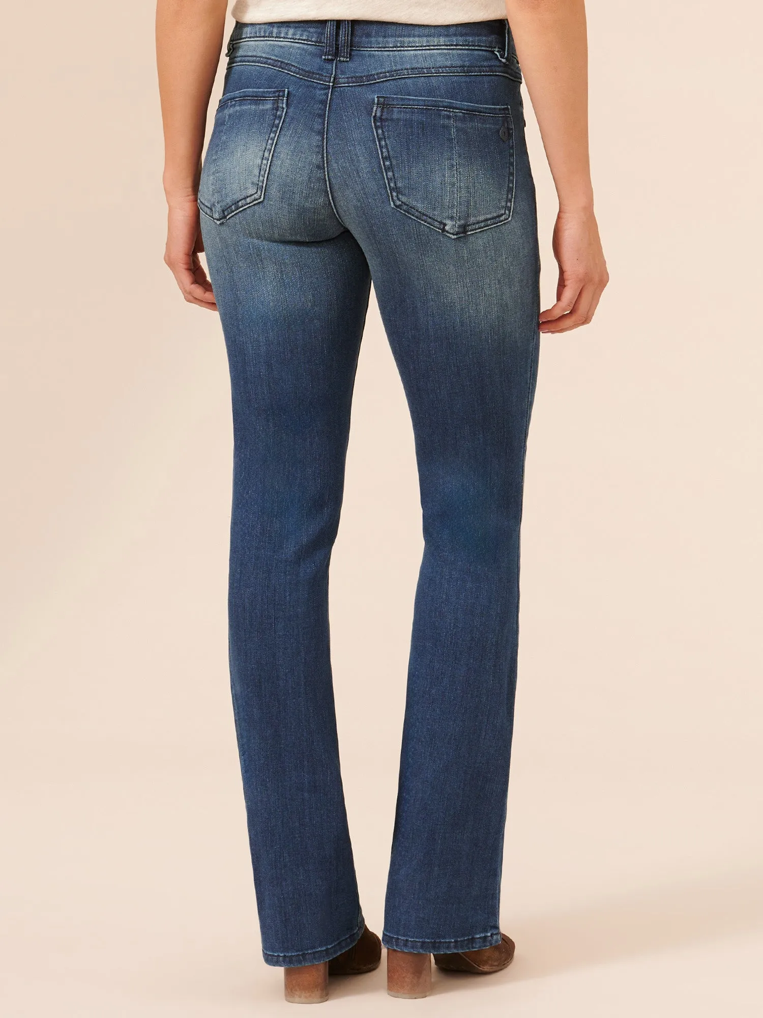 Blue Denim "Ab"solution® Itty Bitty Bootcut Jeans