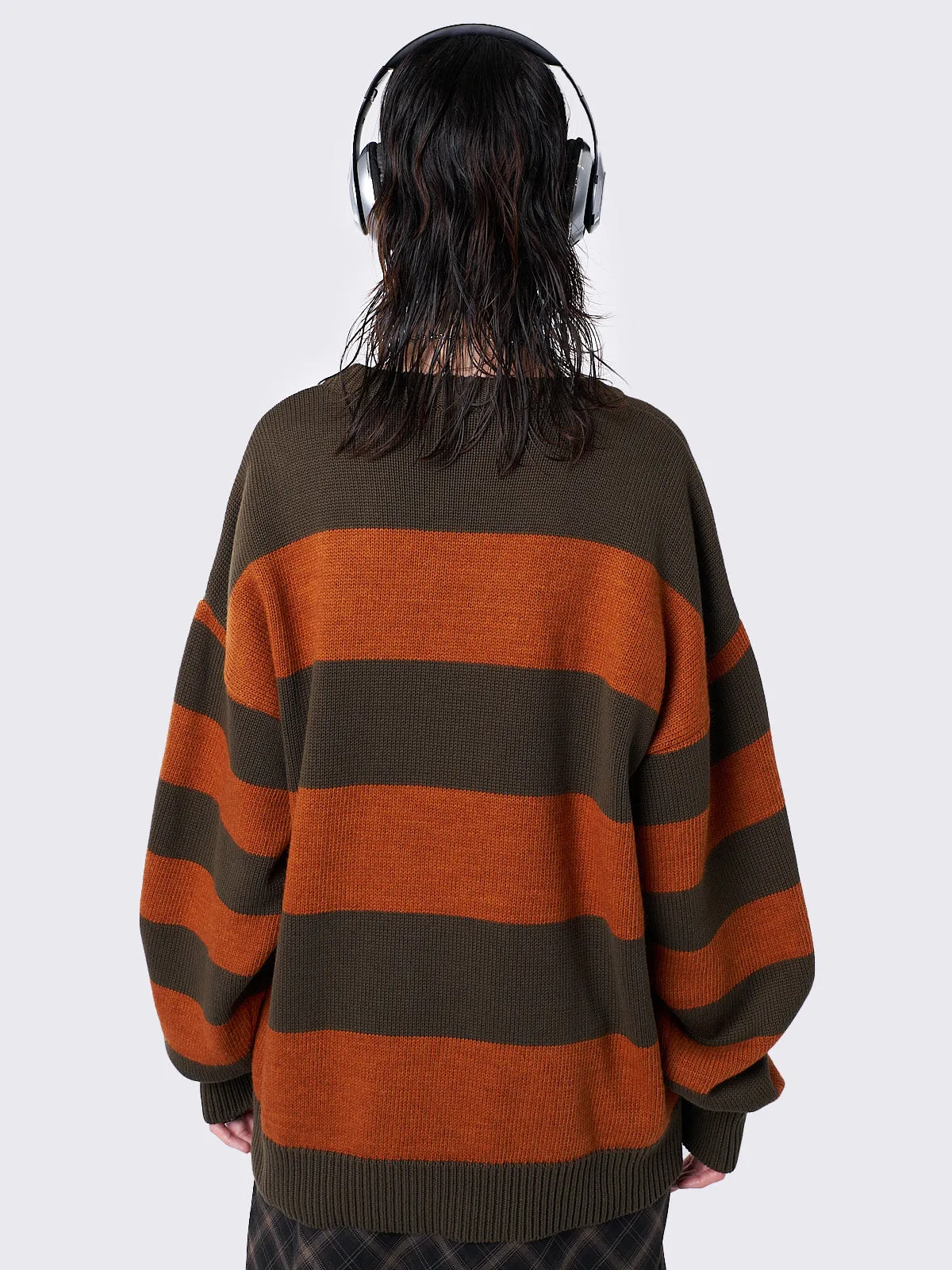 Boppin! Jacquard Striped Knit Sweater