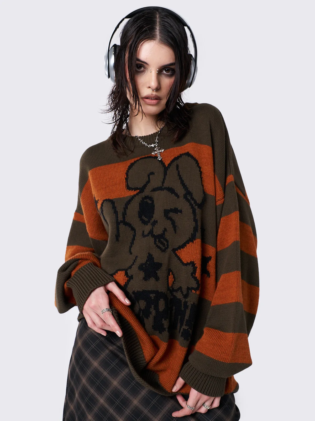 Boppin! Jacquard Striped Knit Sweater