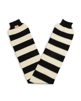 Buco Striped Wool Knit Scarf - White/Black