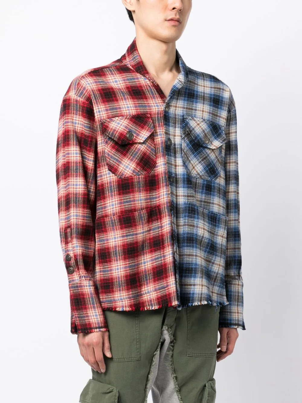 Check-Pattern Cotton Shirt