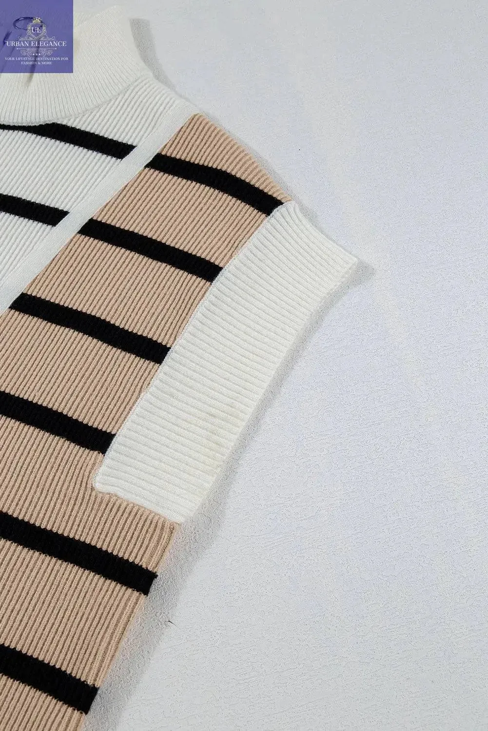 Colorblock Quarter Zip Sweater Vest
