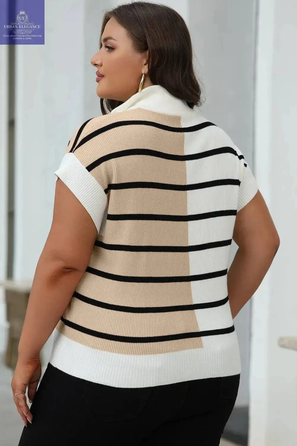 Colorblock Quarter Zip Sweater Vest