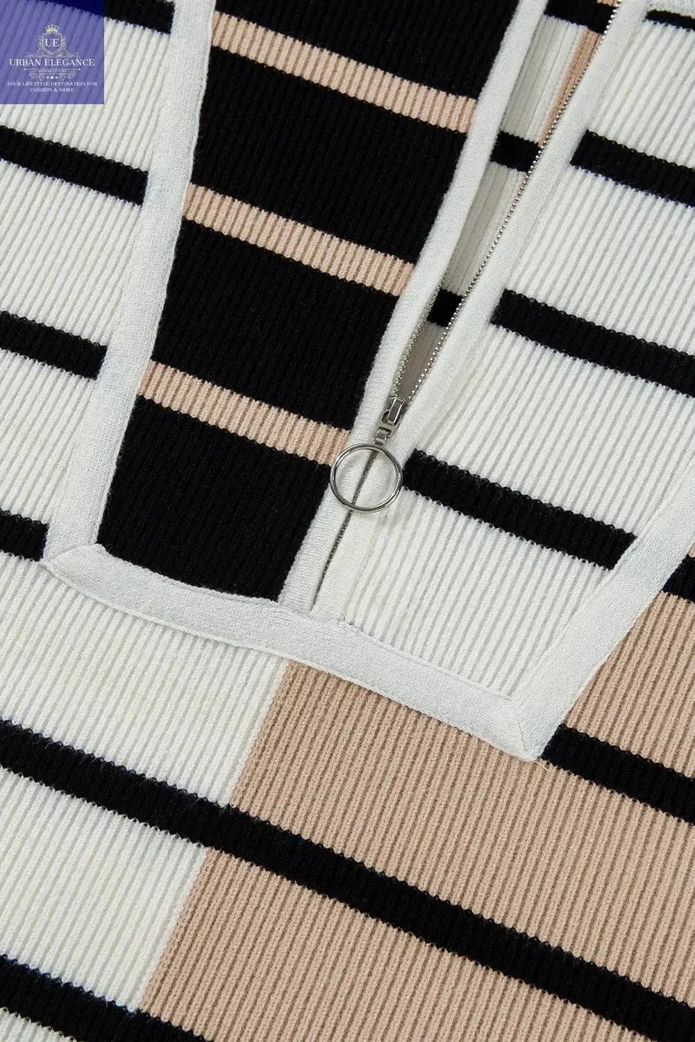 Colorblock Quarter Zip Sweater Vest