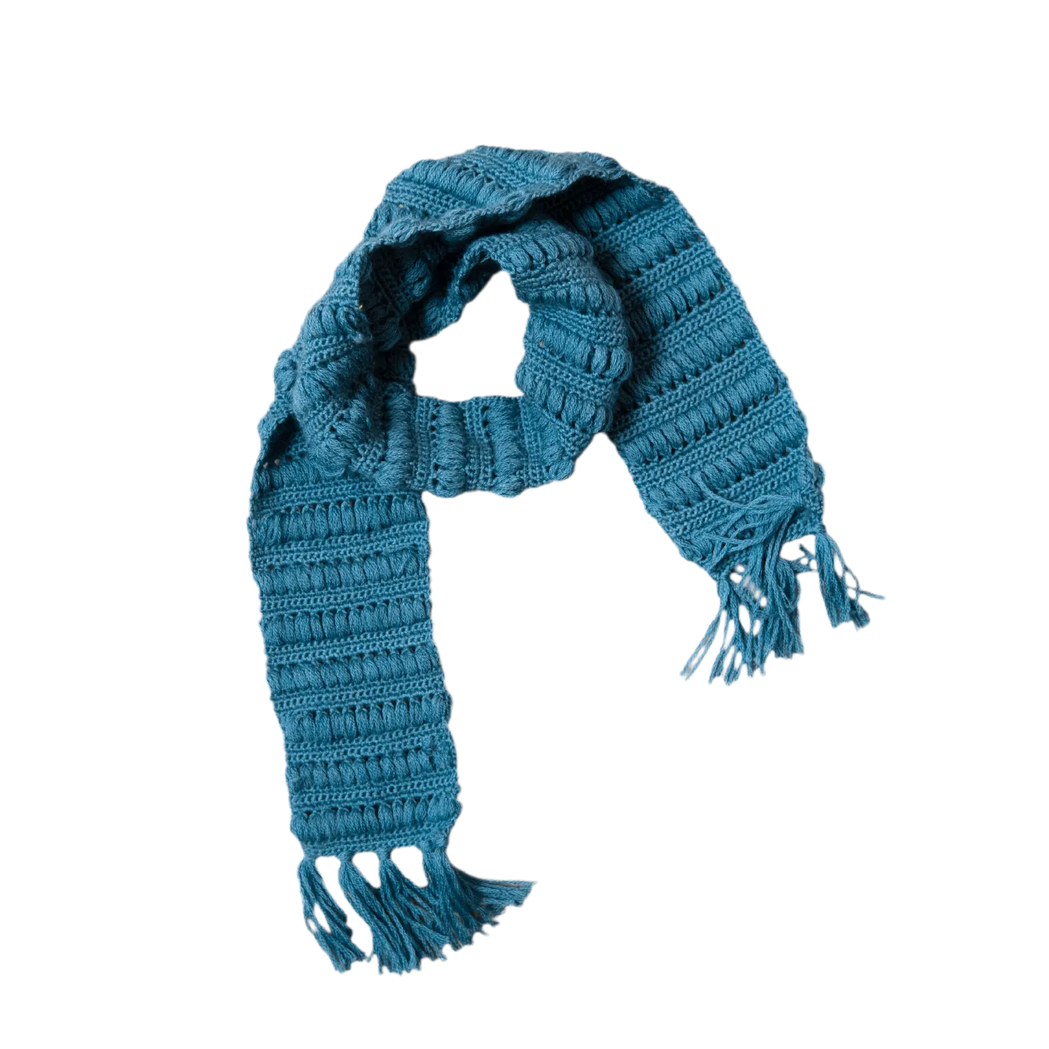 Crochet scarf - Petroleum