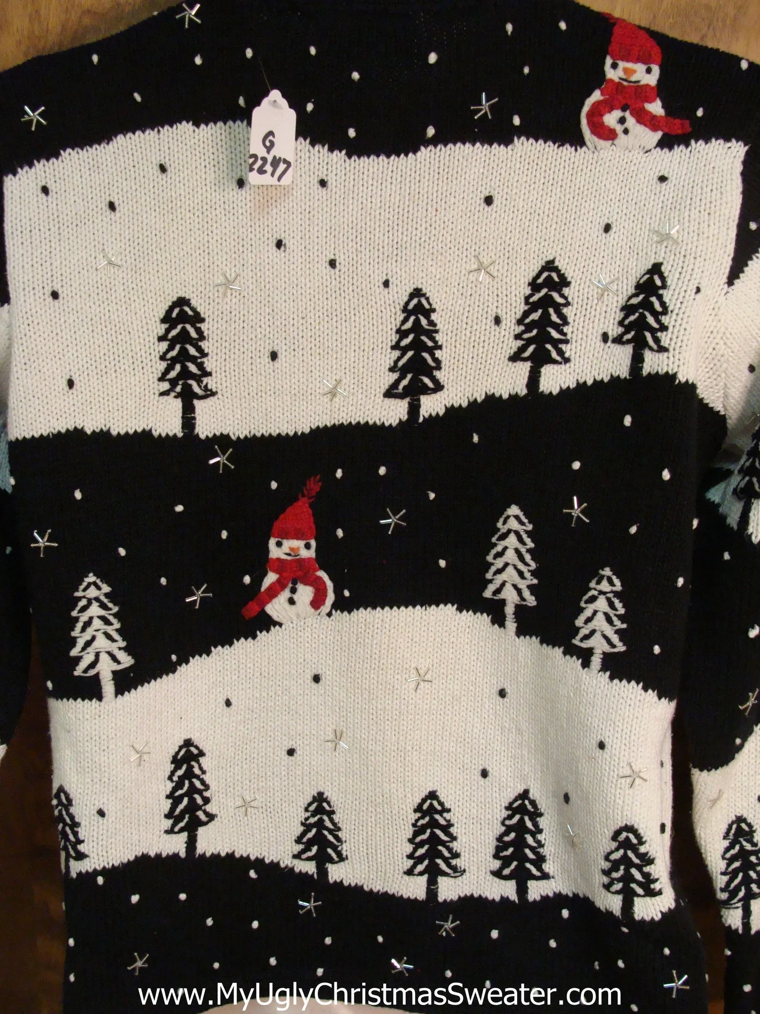 Cute 2sided Forest Light Up Ugly Xmas Sweater