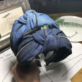 Denim Jeans Bow Knot Hairband