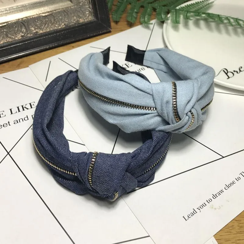 Denim Jeans Bow Knot Hairband