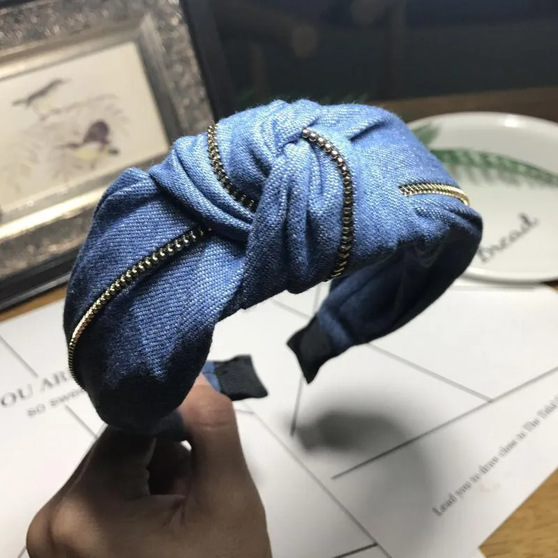 Denim Jeans Bow Knot Hairband