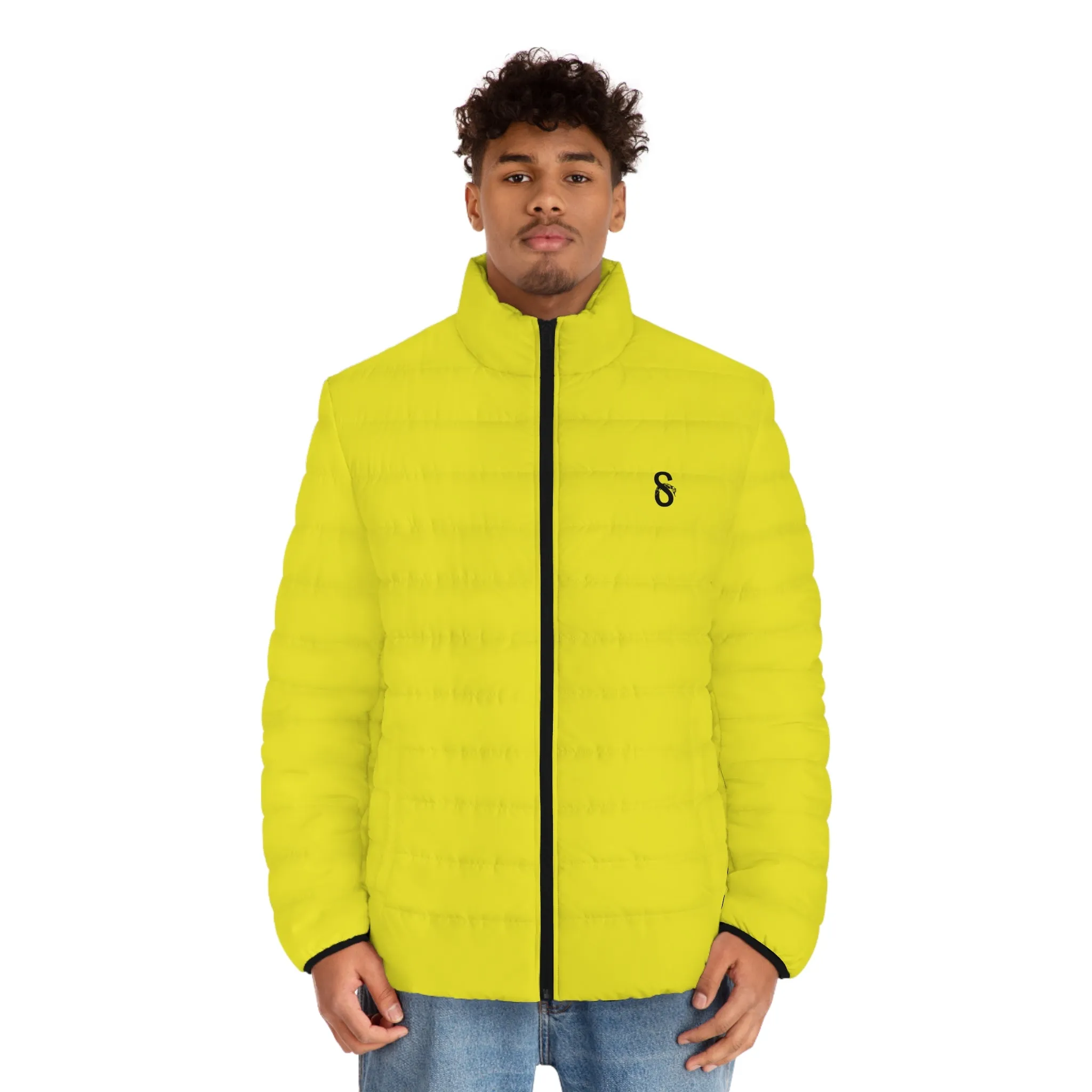 DUO MODERN Scorpion Athletics Men's Yellow Puffer Jacket