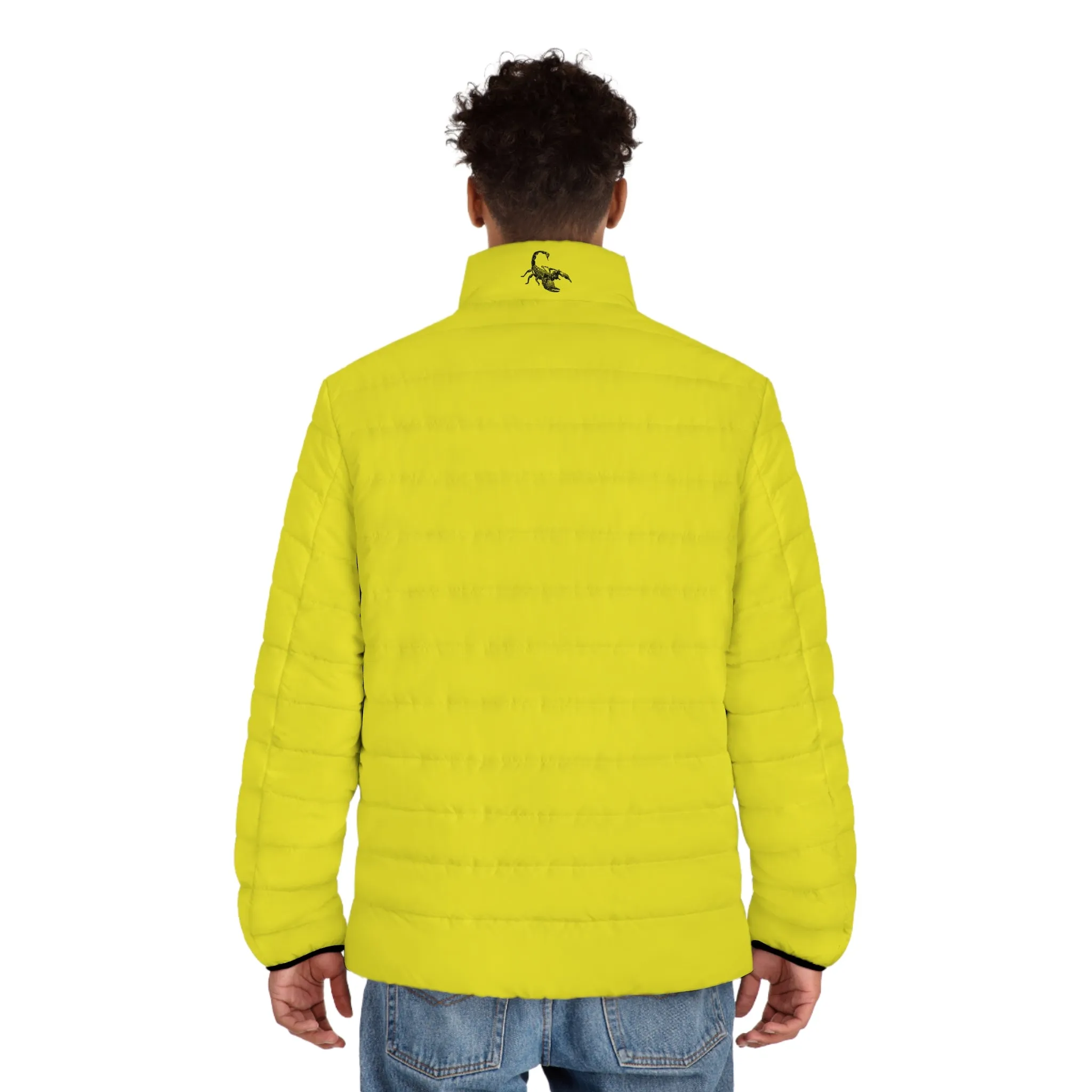 DUO MODERN Scorpion Athletics Men's Yellow Puffer Jacket