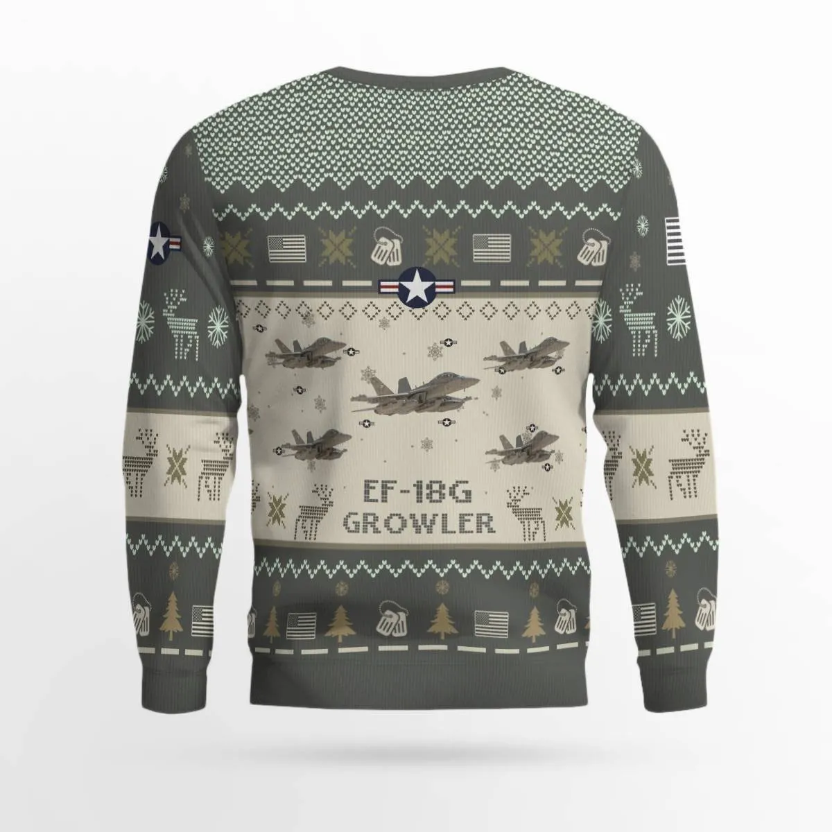 EF-18G Growler EF18G_Aircraft Ugly Sweater, Ugly Sweater Christmas Shirt for Men Dad Veteran