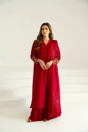 Fania Maroon ( Sitara Dupatta )