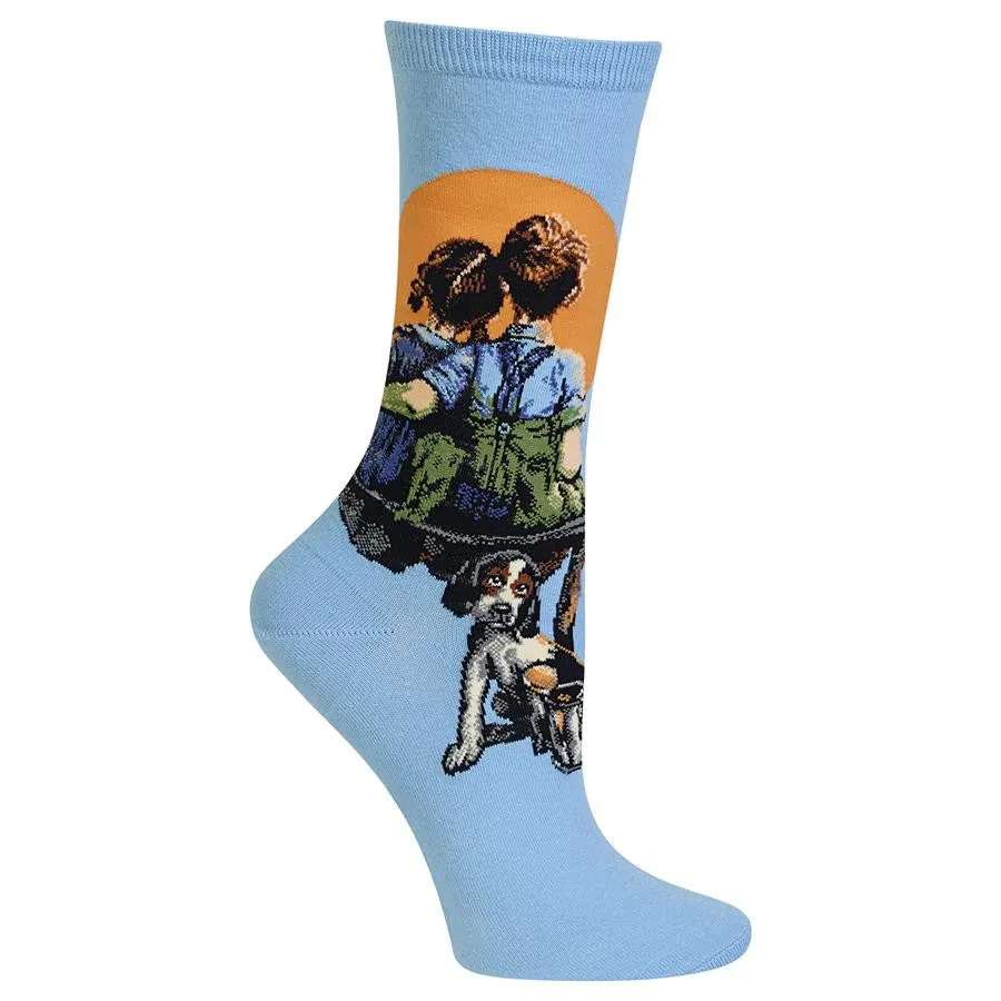 Hot Sox Norman Rockwell Little Spooners Socks