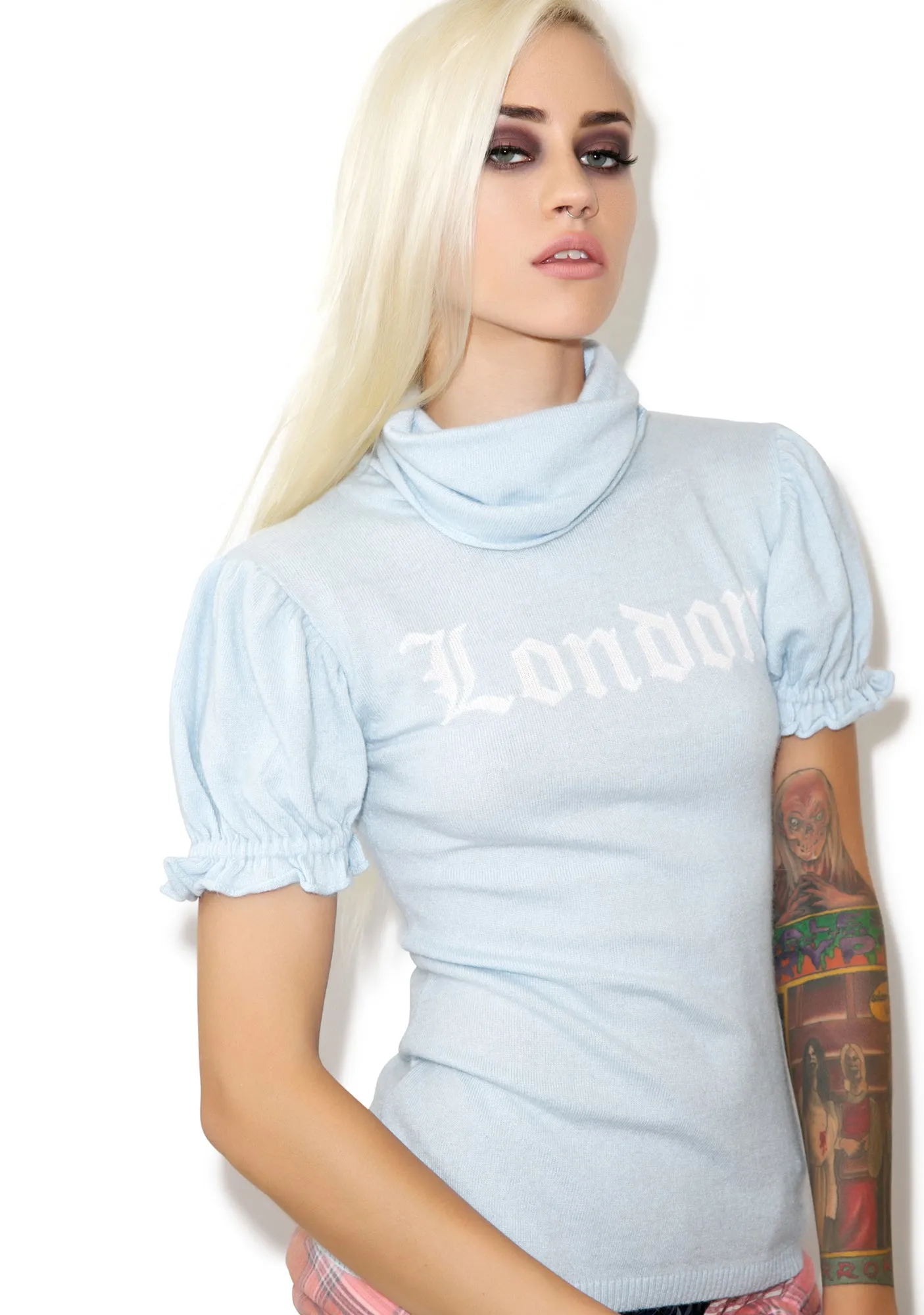 I Love London Edwardian Sleeve Turtleneck