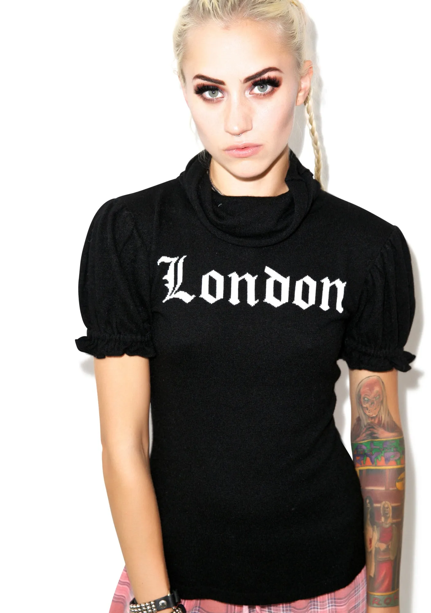 I Love London Edwardian Sleeve Turtleneck