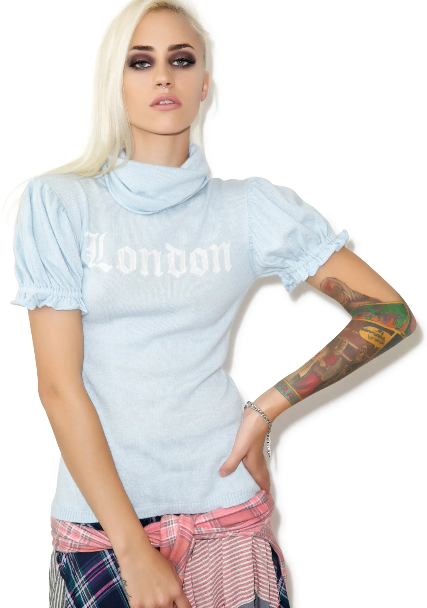 I Love London Edwardian Sleeve Turtleneck