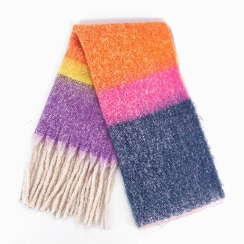 Joey Heavyweight Scarf - Pink, Colour Block