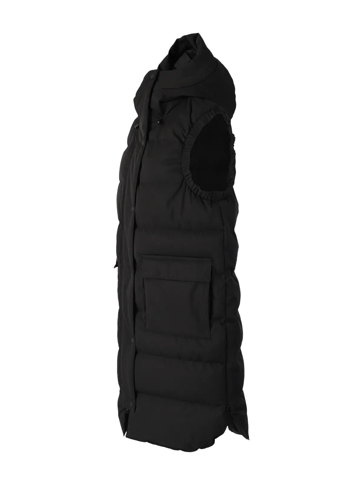 Kalani Women Long Puffer Bodywarmer | Black