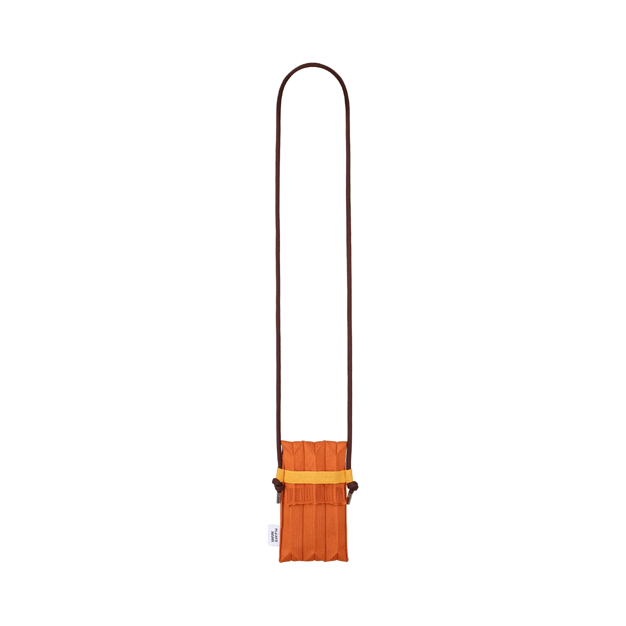 Knit Pleated Phone Bag made from Recycled Ocean Plastic - Tangerine