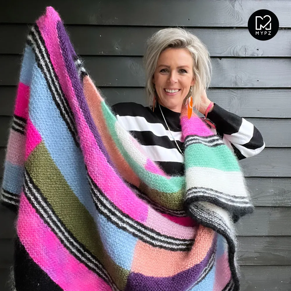Knitting pattern - Big Cosy Cuddle Mohair Shawl No6 (ENG-NL)