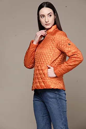 Label RITU KUMAR Orange Solid Puffer Jacket