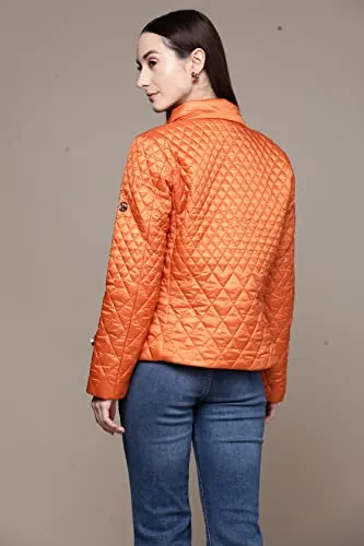 Label RITU KUMAR Orange Solid Puffer Jacket
