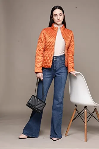 Label RITU KUMAR Orange Solid Puffer Jacket