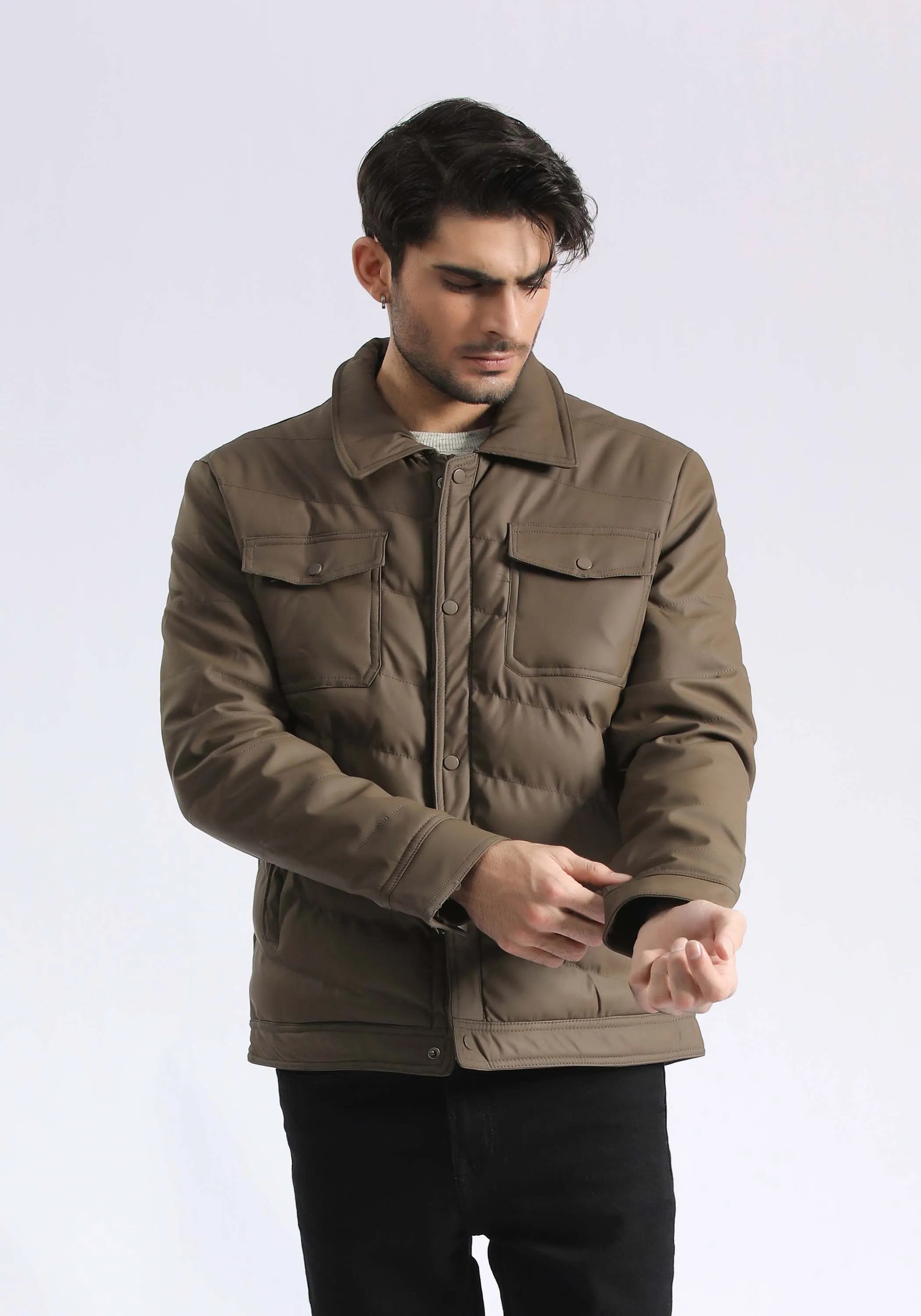 Leather Effect Pufeer Jacket