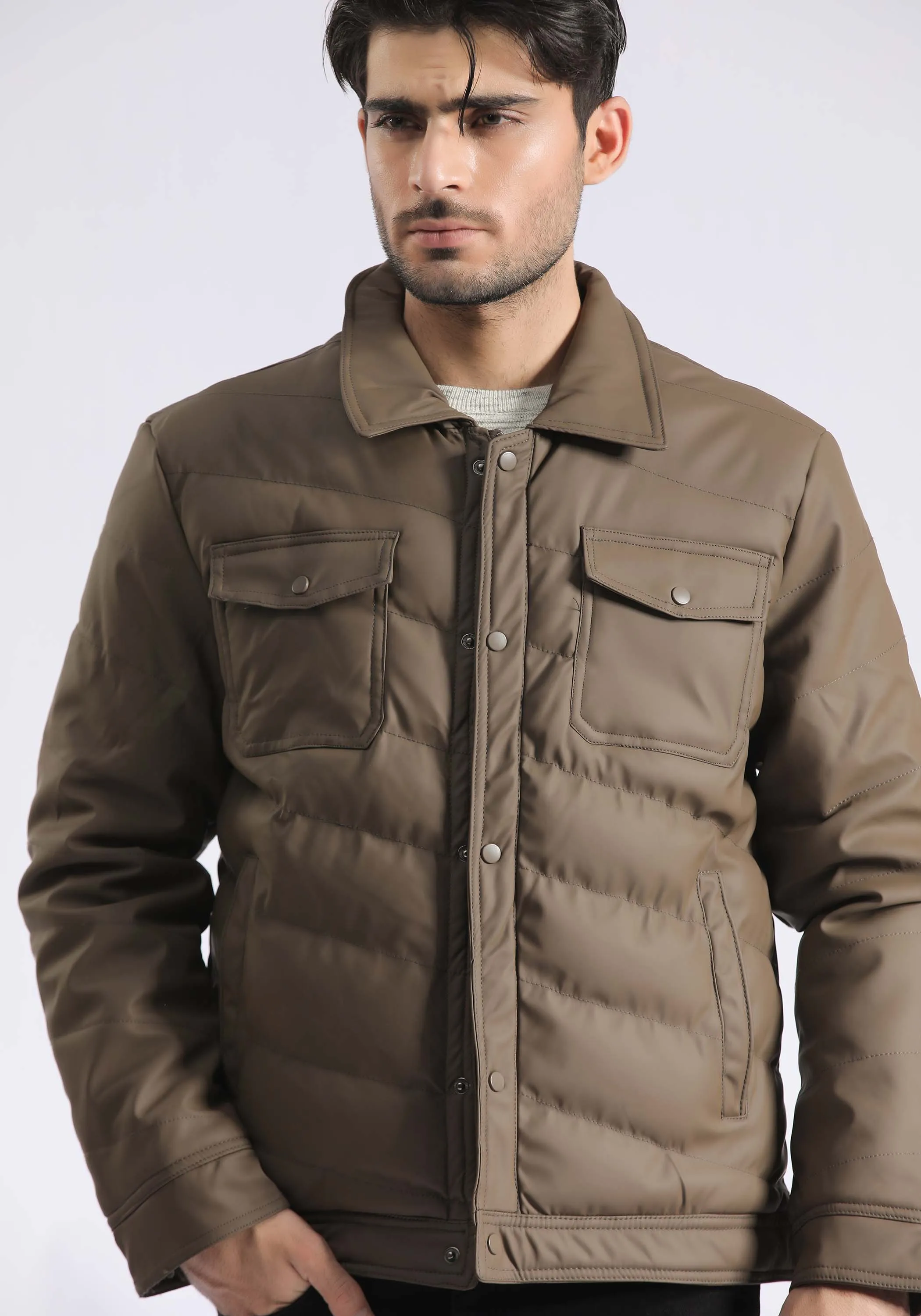 Leather Effect Pufeer Jacket