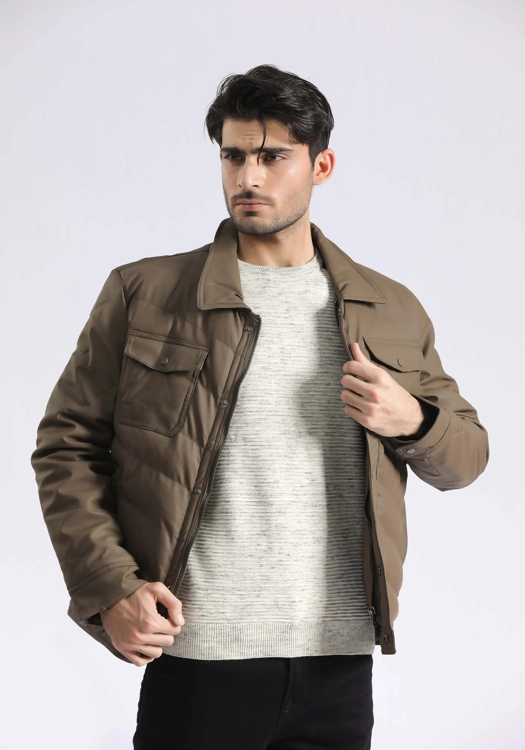 Leather Effect Pufeer Jacket