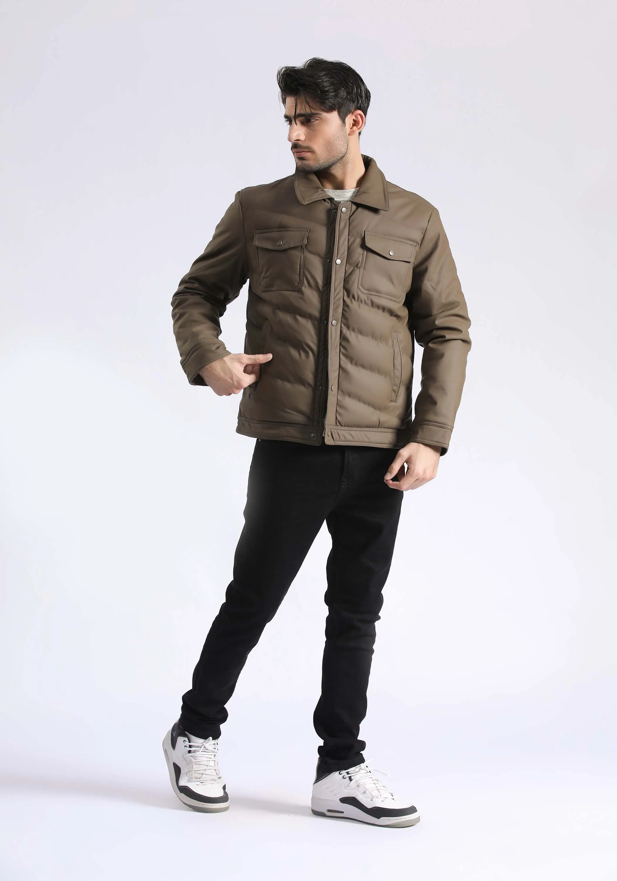 Leather Effect Pufeer Jacket