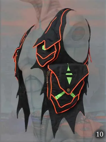 Lemurian Cyber Holster Vest - UV festival psy wear