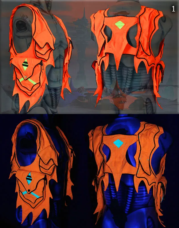 Lemurian Cyber Holster Vest - UV festival psy wear