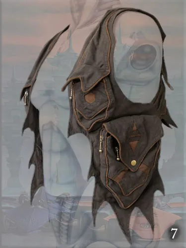 Lemurian Cyber Holster Vest - UV festival psy wear